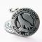 Old School Yellowstone Park Tokens Silver Wolf Old Faithful Cuff Link 2.JPG